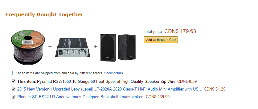 Amazon upsell